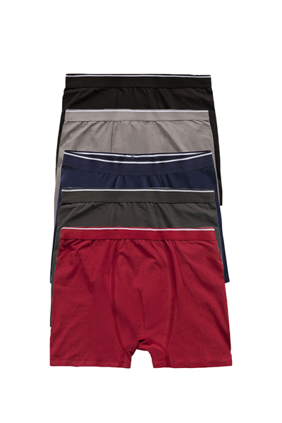 Erkek Boxer 5li Paket Pamuklu Süprem Karışık Renk