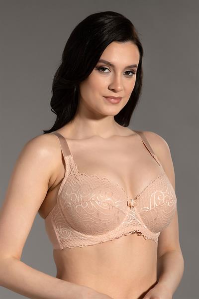 Desteksiz Dantel Detay C Kap Sütyen | Ten 8040