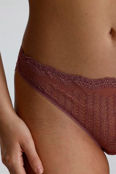 Dantel Motifli Cut Out Destekli Sütyen Takım | Gül Kurusu  210