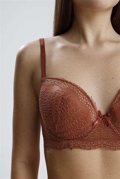 Dantel Motifli Cut Out Destekli Sütyen Takım | Tarçın 210