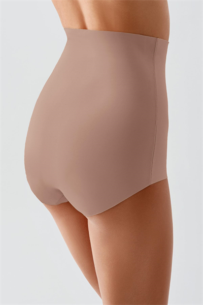 Kadın Lazer Kesim Yüksek Bel Slip Korse | Cappuccino 9208