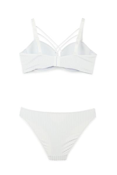 Desteksiz C Kap Sütyen Takım | Ekru 977