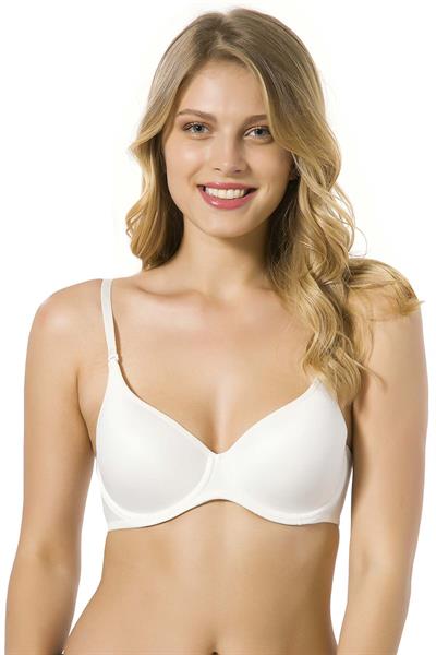 Desteksiz Pufidik Kaplı Micro Sütyen Ekru |  9600 