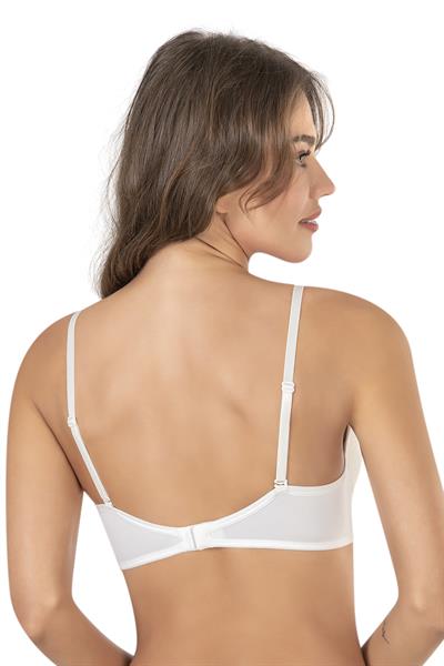 Desteksiz Sütyen Micro Kaplı Kulaklı Boş Kap Ekru | 7010 