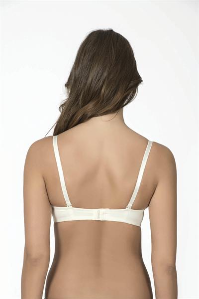 Desteksiz Boş Kap Balenli Dikişsiz Sütyen | Ekru 1108