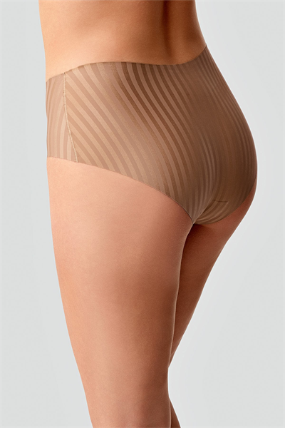 Kadın Seamless Şerit Efektli Bato Külot | Cappuccino 9212
