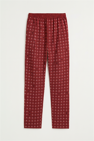 Erkek %100 Pamuk Cepli Ekose Pijama Altı | Desen 10 040