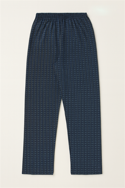 Erkek %100 Pamuk Cepli Ekose Pijama Altı | Desen 6 040