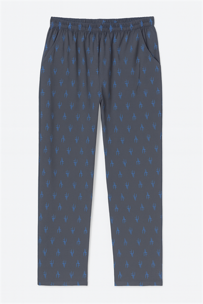 Erkek %100 Pamuk Cepli Ekose Pijama Altı | Desen 1 040