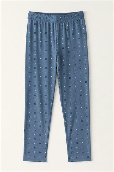 Erkek %100 Pamuk Cepli Ekose Pijama Altı | Desen 15 040