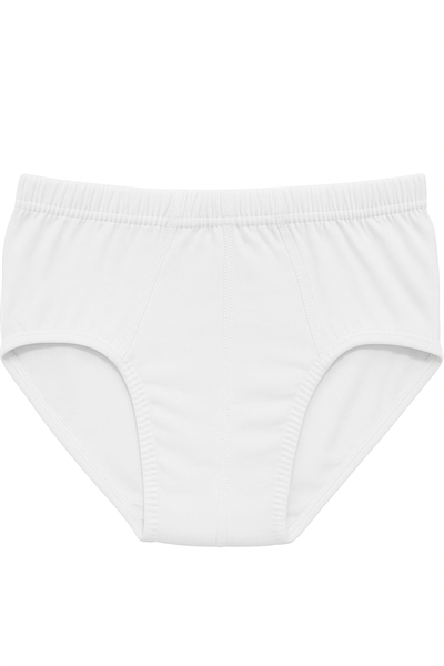 Erkek Çocuk %100 Pamuklu Süprem Esnek Rahat Külot | Beyaz K0710