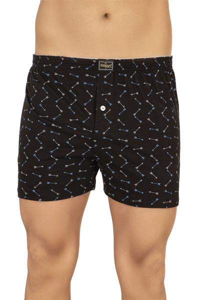 Erkek Havlu Bel Pamuklu Düğmeli Desenli Boxer | 11112