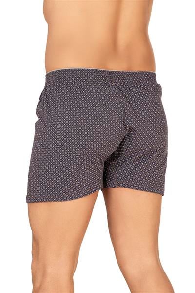 Erkek Havlu Bel Pamuklu Düğmeli Desenli Boxer | 11112