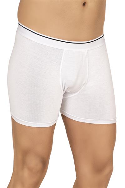 Erkek Modal Pamuklu Boxer Şort | Beyaz K11256