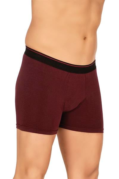 Erkek Modal Pamuklu Boxer Şort | Bordo K11256