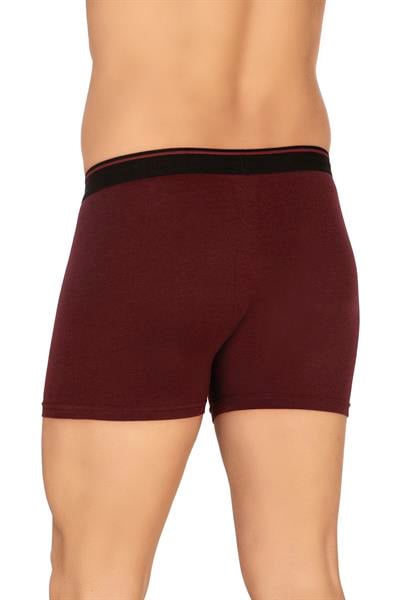 Erkek Modal Pamuklu Boxer Şort | Bordo K11256