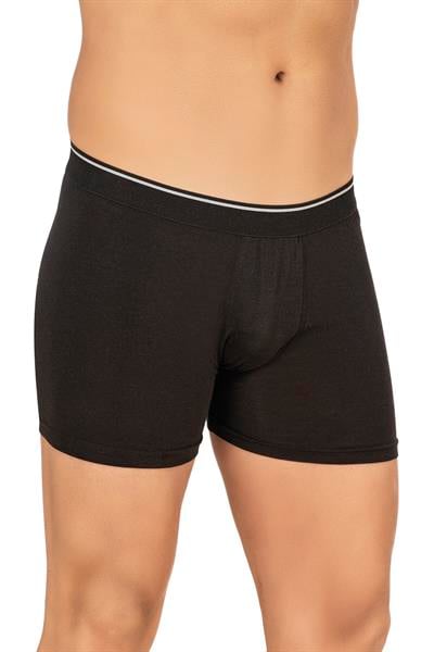 Erkek Modal Pamuklu Boxer Şort | Siyah K11256