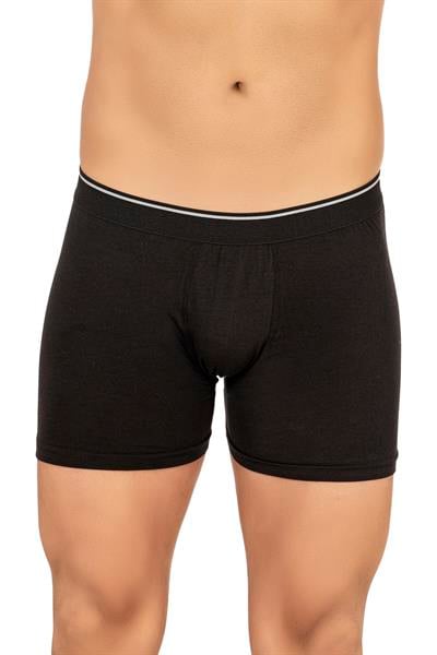 Erkek Modal Pamuklu Boxer Şort | Siyah K11256
