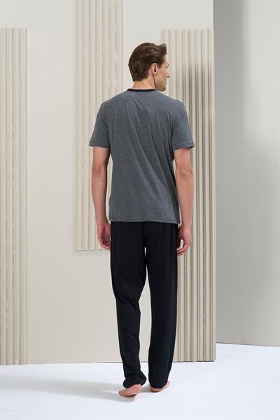 Erkek Önü Patlı Altı Uzun Pijama Takım | 1737