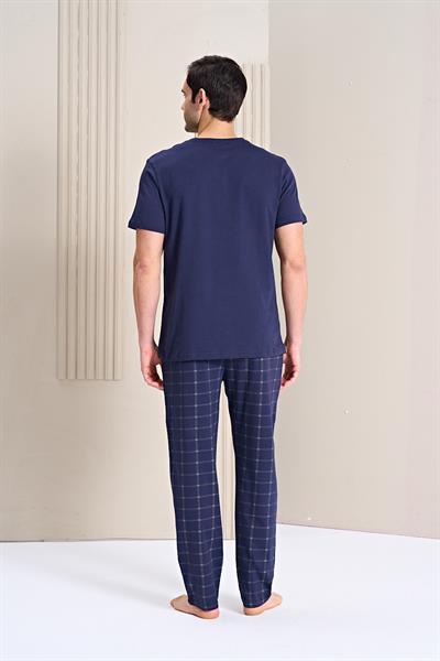Erkek Önü Patlı Altı Uzun Pijama Takım | 1753