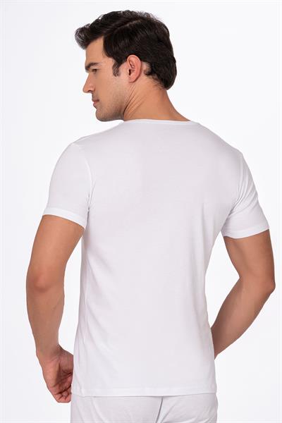 Erkek Pamuklu Modal Tişört Fanila | Beyaz K11144
