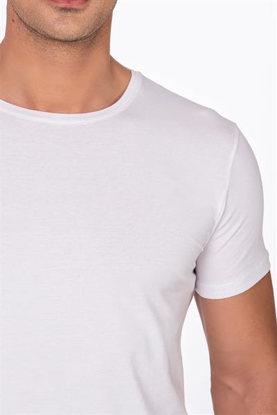 Erkek Pamuklu Modal Tişört Fanila | Beyaz K11144
