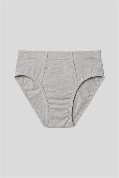 Erkek Pamuklu Süprem Slip Külot 3lü Paket – Rahat & Dayanıklı | Gri Melanj K0037