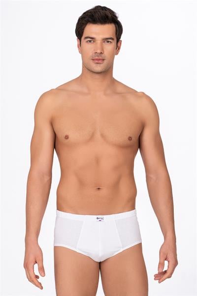 Erkek Pamuklu Süprem Slip Külot 3lü Paket – Rahat & Dayanıklı | Beyaz K0037
