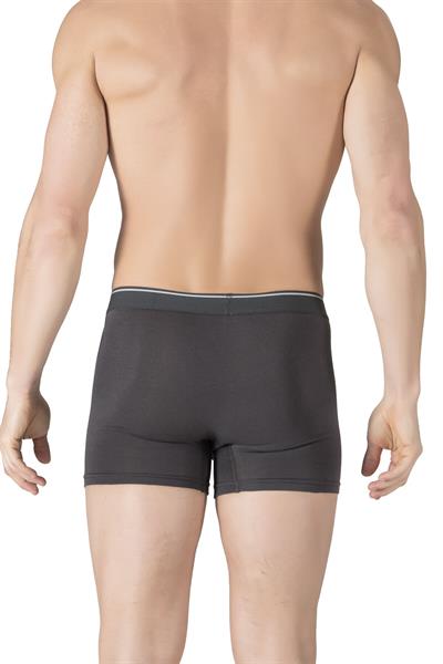Erkek Penye Likralı Pamuklu Boxer | Antrasit K11314
