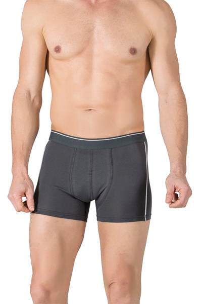 Erkek Penye Likralı Pamuklu Boxer | Antrasit K11314
