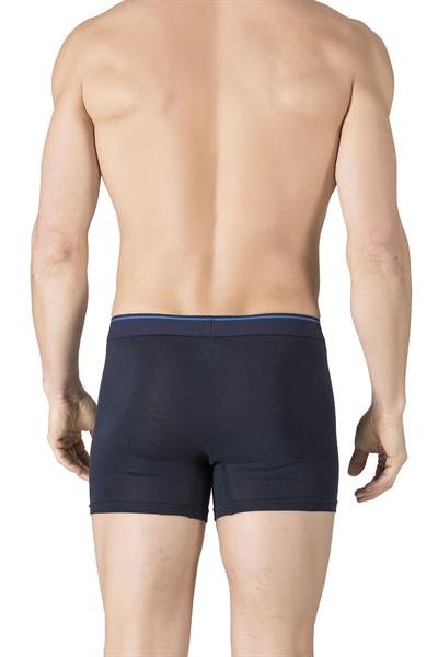 Erkek Penye Likralı Pamuklu Boxer | Lacivert K11314