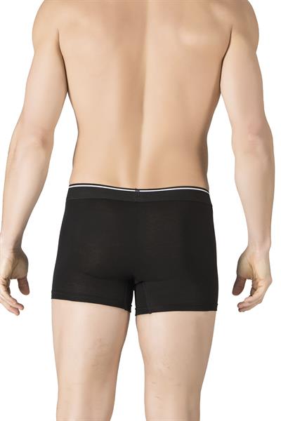 Erkek Penye Likralı Pamuklu Boxer | Siyah K11314