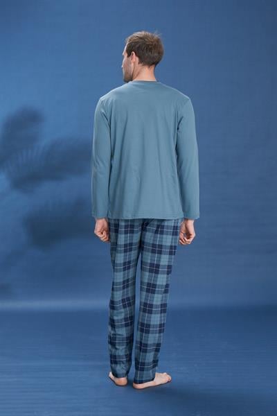 Erkek Penye Süprem Genç Önü Patlı Pijama Takımı | Yeşil 2150