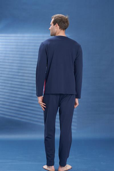 Erkek Penye Süprem Genç Önü Patlı Pijama Takımı | Bordo 2116