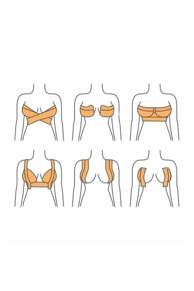 Gögüs Ucu Kapatıcı Gizleyici, Dikleştirici ve Şekillendirici Yapışkanlı Bant