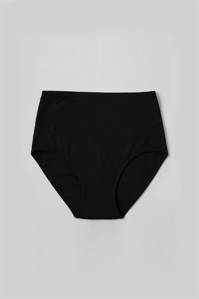 Kadın 2li Yüksek Bel Hamile Külot Seti – Siyah & Ten Rengi | Yumuşak Pamuklu