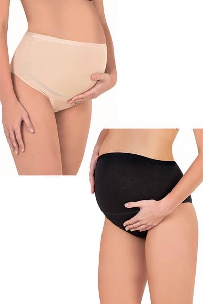 Kadın 2li Pamuklu Likralı Hamile Lohusa Külot