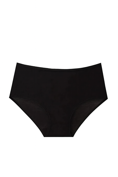 Kadın Bambu Kumaş Yüksek Bel Külot | Siyah 2572