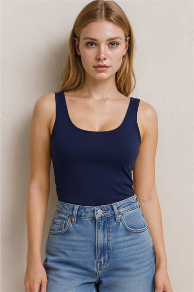 Kadın Basic Ekstra Yumusak Atlet Tişört | 27119