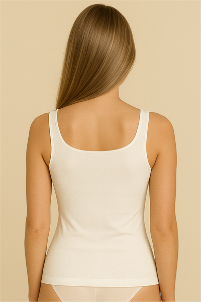 Kadın Dantel Detay Askılı Atlet | Beyaz 25114