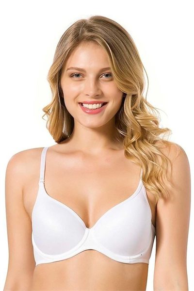 Kadın Desteksiz Balenli Soft Micro Battal Sütyen | Beyaz 9600-B