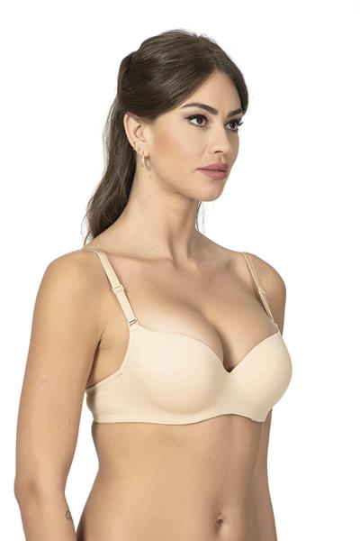 Desteksiz Boş Kap Balenli Dikişsiz Sütyen | Ten 1108