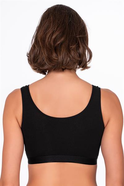 Kadın Düz Sporcu Sütyen – Esnek Rahat Form | Siyah 5016