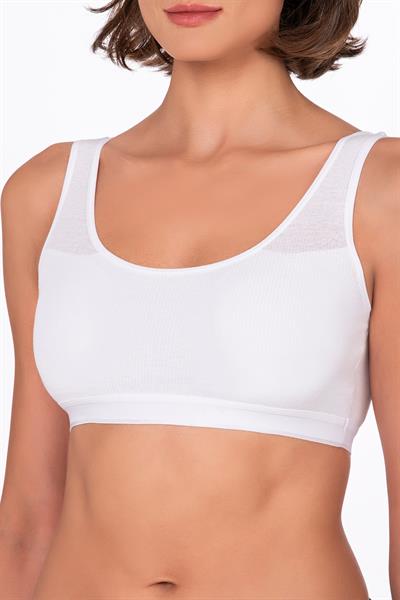 Kadın Kaşkorse Sporcu Sütyen | Beyaz 5017