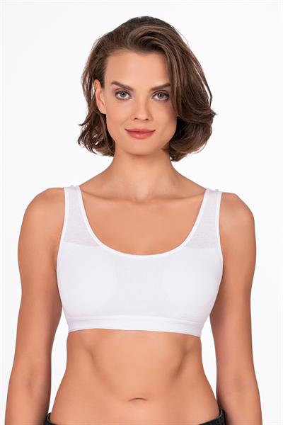 Kadın Kaşkorse Sporcu Sütyen | Beyaz 5017
