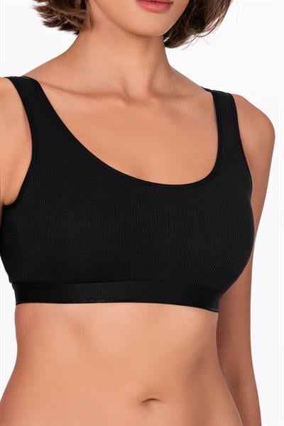 Kadın Kaşkorse Sporcu Sütyen | Siyah 5017