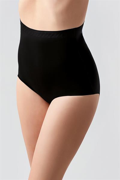 Kadın Lazer Kesim Yüksek Bel Slip Korse | Siyah 9208