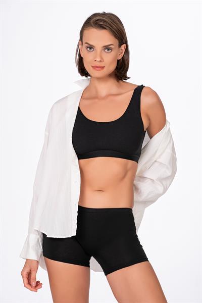 Kadın Likralı Süprem Boxer | Siyah 0412