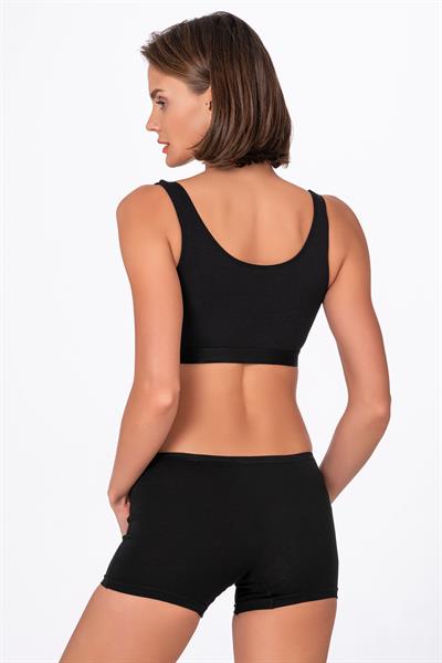 Kadın Likralı Süprem Boxer | Siyah 0412