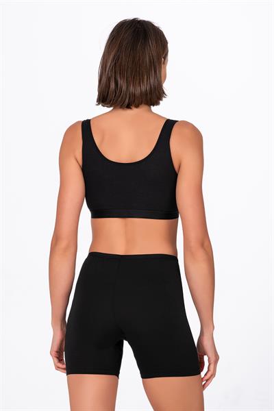 Kadın Likralı Süprem Diz Üstü Tayt | Siyah K26591